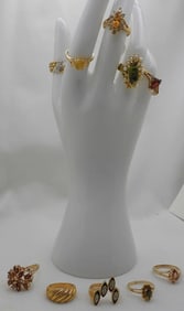 (10) Gold-Tone Rings