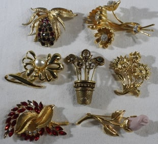 (7) Flower Brooches