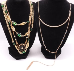 (3) Gold-Tone Necklaces