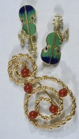 (3) Music Brooches