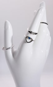 (4) Silver-Tone Womens Rings