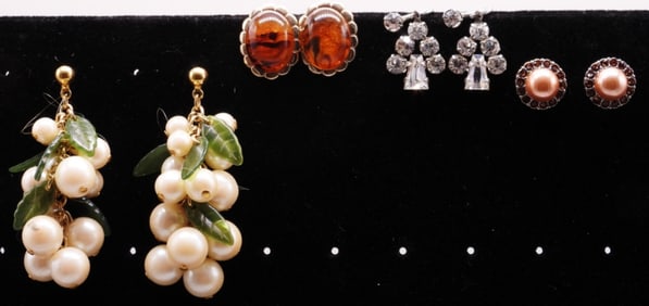 (4) Pairs Of Earrings