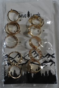 (10) Pack Of Save Lands Gold-Tone Rings
