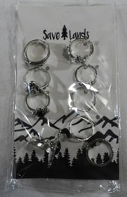 (10) Silver-Tone Rings From Save Lands