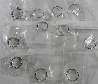 (11) Silver-Tone Rings Sizes: Unknown