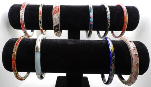 (10) Colorful Bangle Bracelets