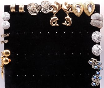 (10) Pair Of Clip-On Earrings