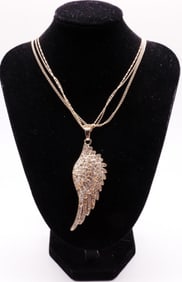 A Multi-Chained Angle Wing Necklace