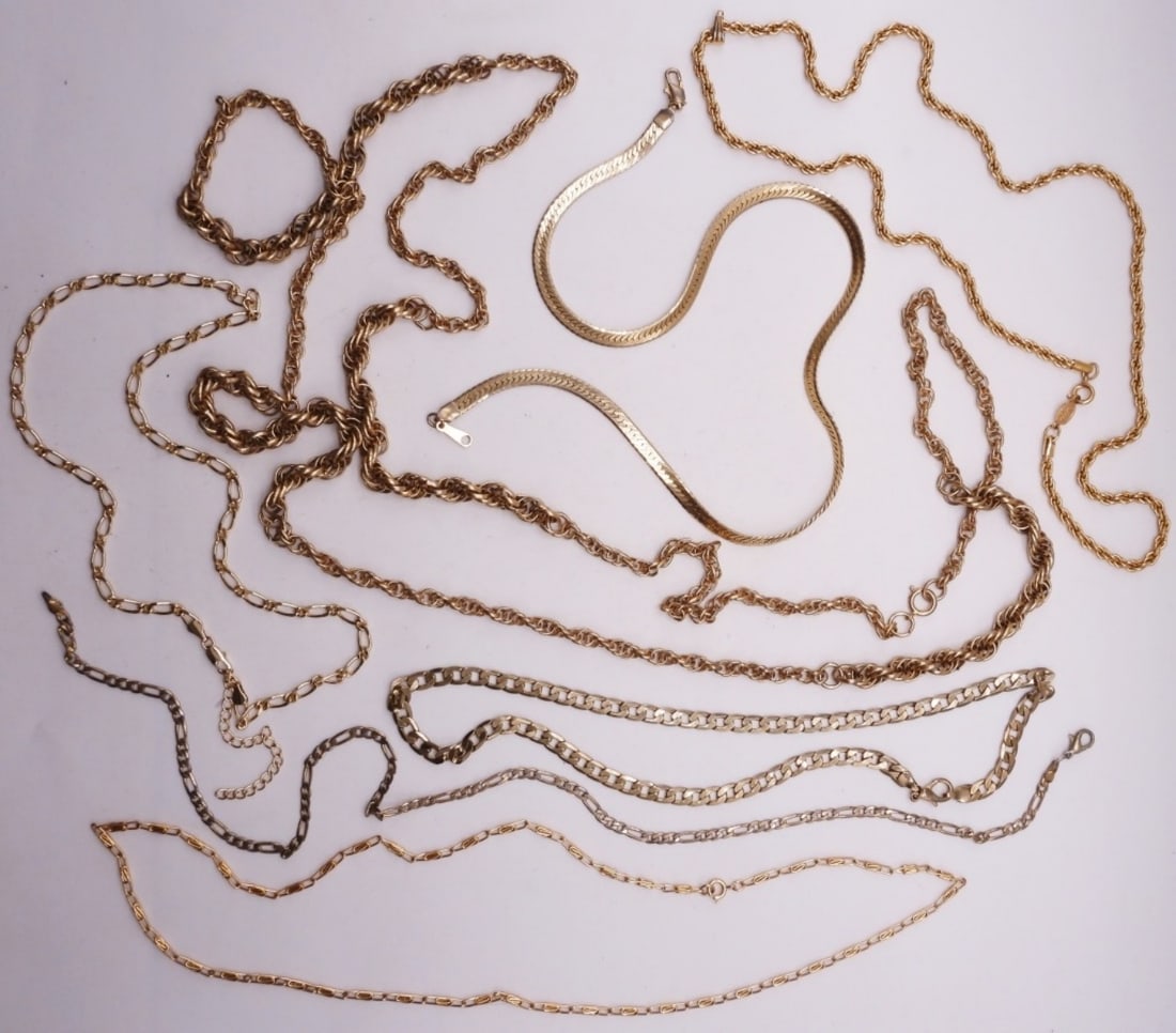 (7) Gold-Tone Chains: Visit us on Facebook today!