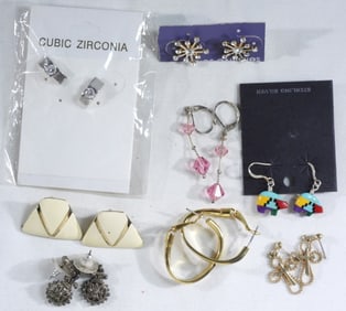 (8) Pair Of Post-Earrings