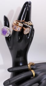 (10) Mixed Ring Lot Sizes: 4.5-9