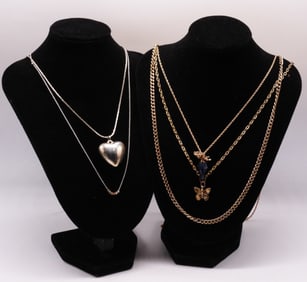 (5) Necklaces With Pendants