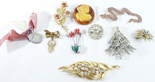 (10) Different Style Brooches