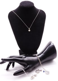 (3) Necklaces With (1) Extra Pendant