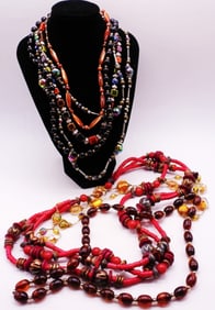 (7) Various Chunky Beaded Necklaces