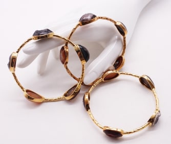 (3) Gold-Tone Bracelets