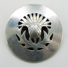 Handmade Sterling Thistle Brooch