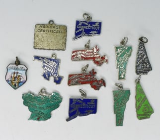 12 Vintage Sterling Charms