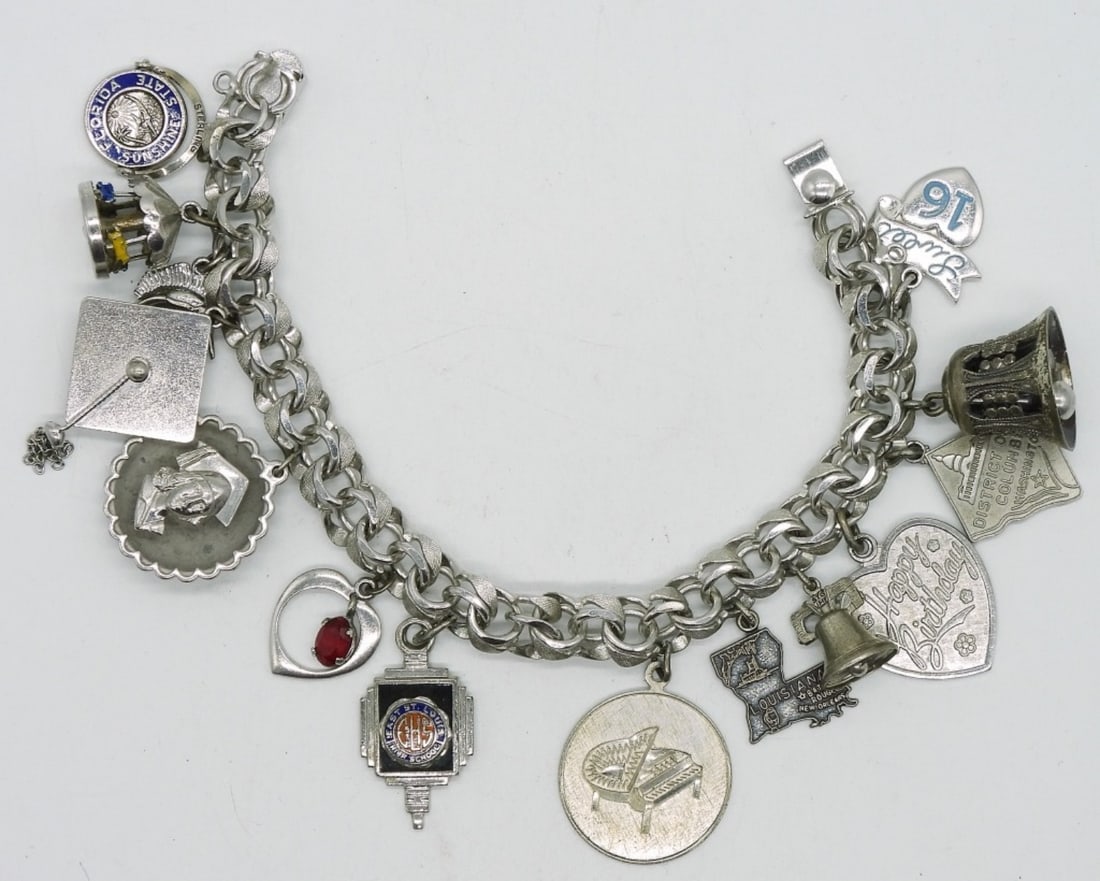 Sterling Late 1960's Charm Bracelet (1 of 1)