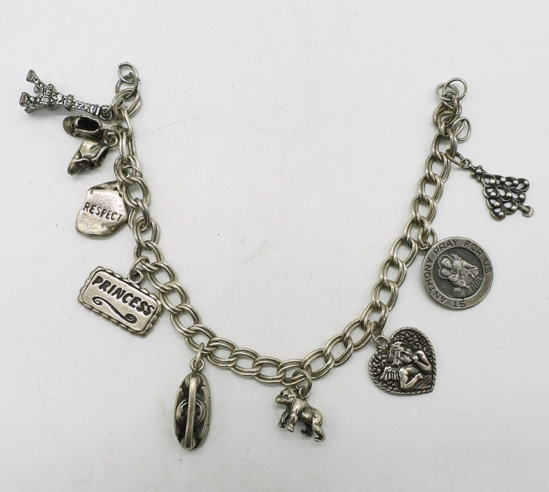 Vintage Sterling Charm Bracelet (1 of 1)