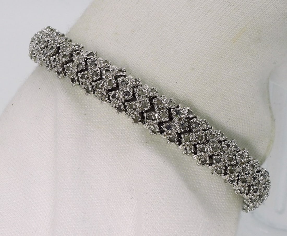 Diamond Bracelet, Sterling Silver (1 of 3)
