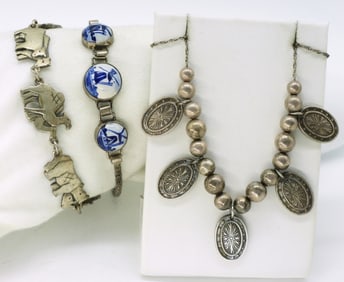 Delft 925 Porcelain Bracelet & More Vintage