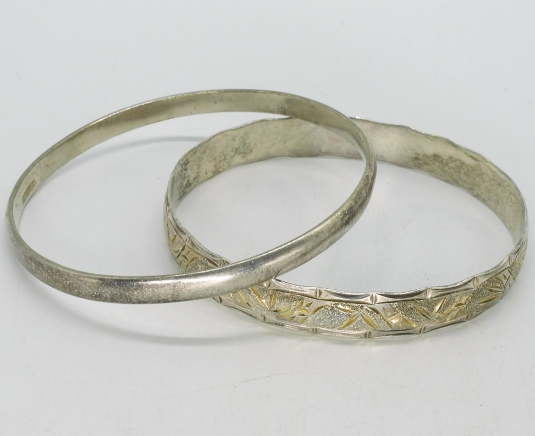 Two Sterling Bangle Bracelets (1 of 2)