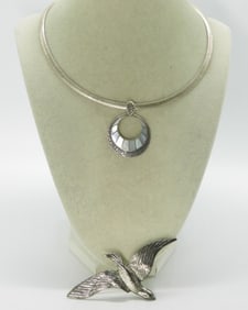 Dane Craft 925 Bird Brooch & Necklace