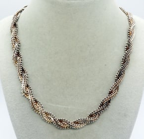 Vintage Sterling & Gold Tone Necklace