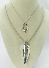 2 Sterling Fashion Necklaces