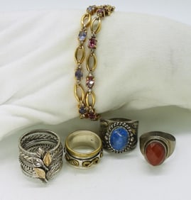 Multi Tone Sterling Rings & Bracelets