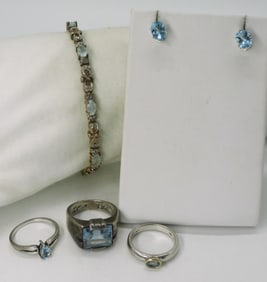 Blue Topaz Sterling Rings & More