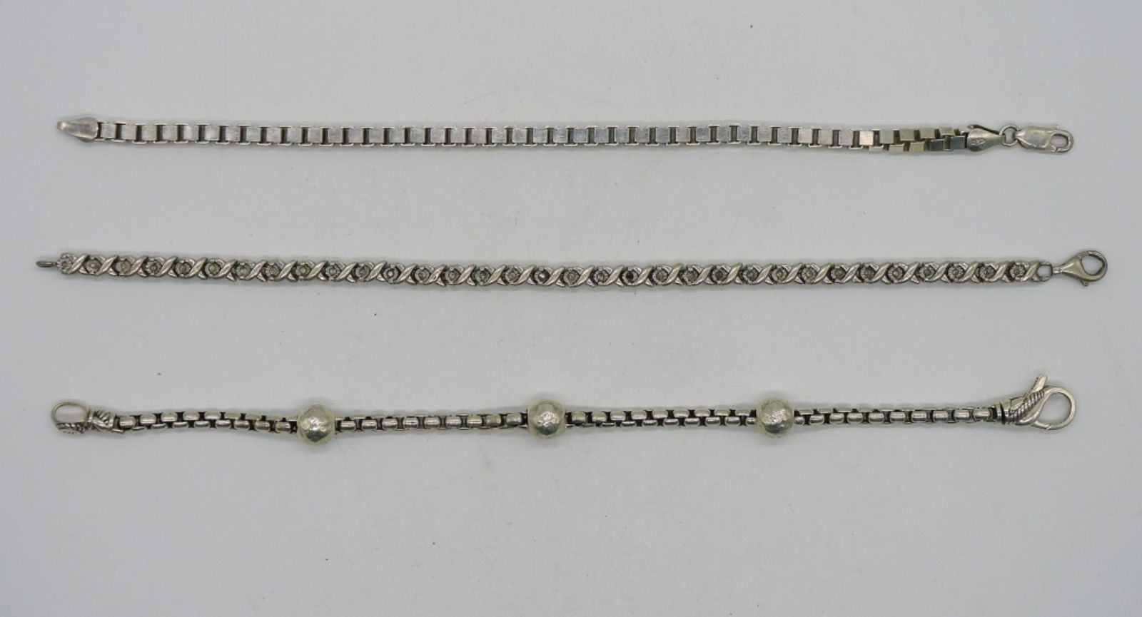 3 Sterling Chain Bracelets (1 of 3)