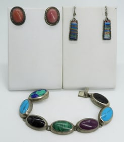 CII Mexico Sterling Bracelet & Earrings
