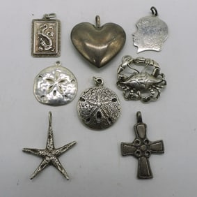 8 Various Styles Sterling Pendants