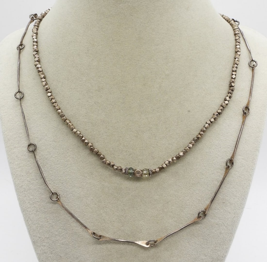 Two Vintage Sterling Fashion Necklaces (1 of 1)