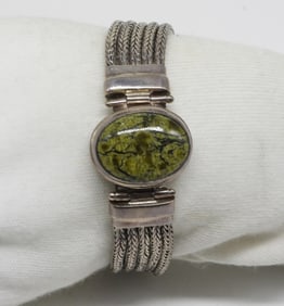 Dragon Blood Jasper 925 Bracelet