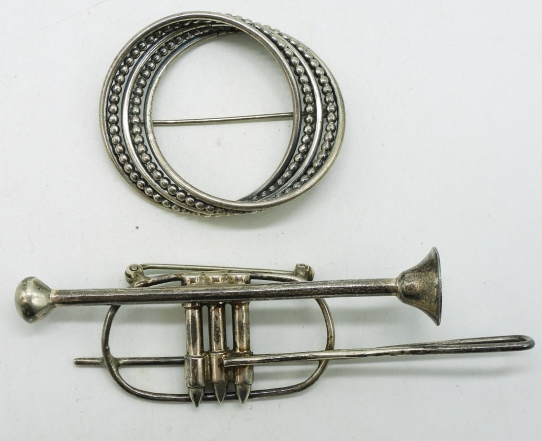Danecraft & Trombone 925 Brooches (1 of 2)