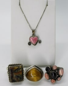 Incredible Sterling Gemstone Rings & Necklace