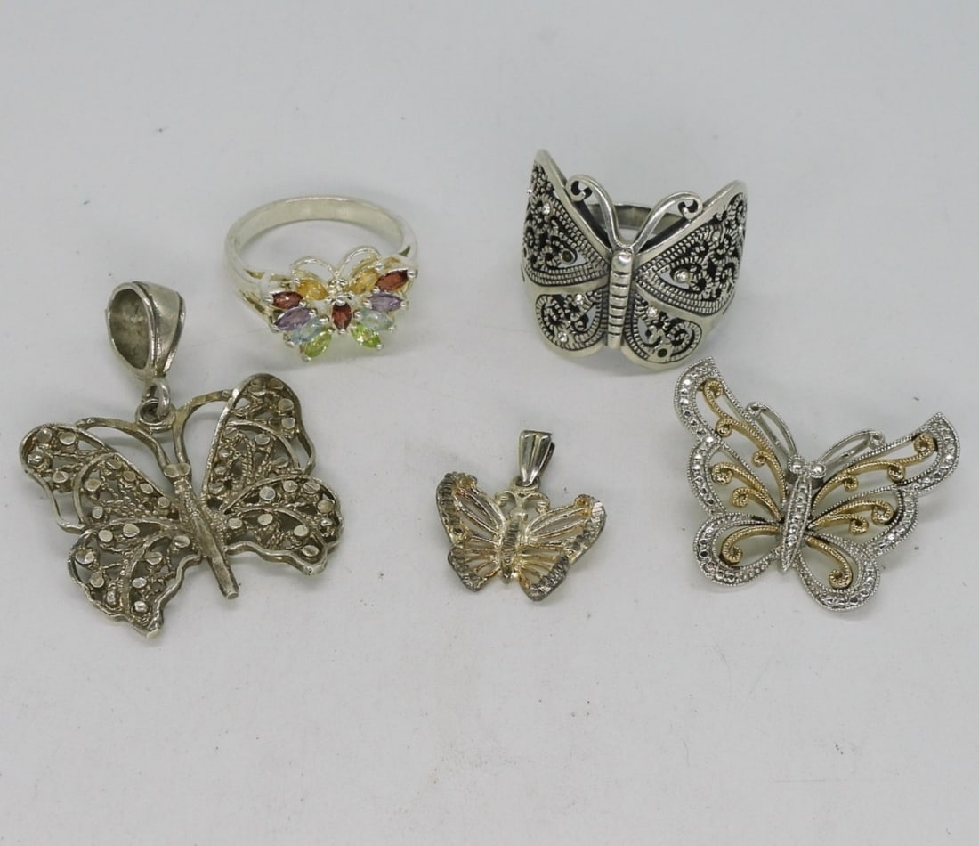 Sterling Butterfly Rings & Pendants (1 of 3)