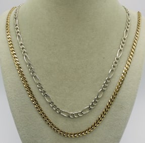 Two Sterling Chain Necklaces