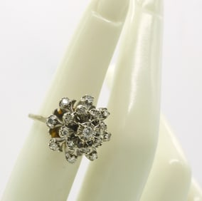 14k Gold and Diamond Cocktail Ring