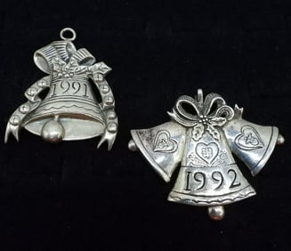 2 Sterling H&H deMatteo Ornaments