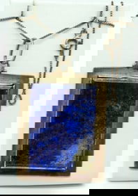 Large Lapis Lazuli Sterling  Pendant