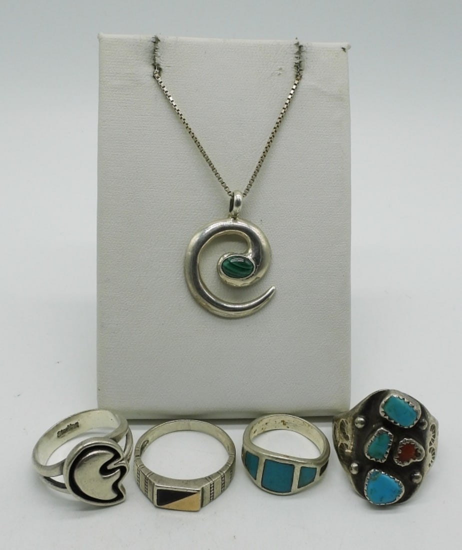 Southwest Style 925 Turquoise & Malachite (1 of 1)