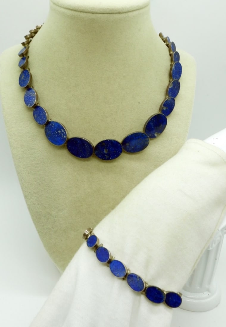 Vintage Lapis Lazuli Necklace & Bracelet (1 of 1)