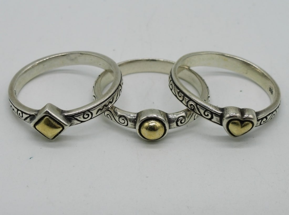 3 Brighton Sterling Stackable Rings (1 of 3)