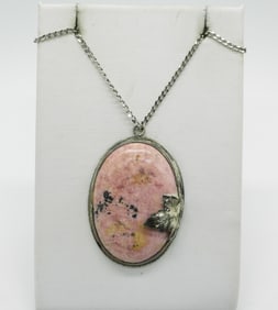 Rhodonite Sterling Pendant & Chain