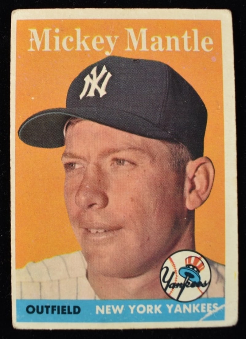 TOPPS #150 Mickey Mantle New York Yankees: In good condition, slight crease on the right bottom corner, corners are rounded