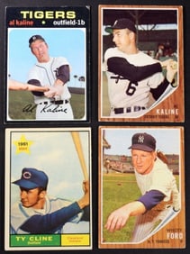 (2) Al Kaline, (1) Whitey Ford, & Ty Cline